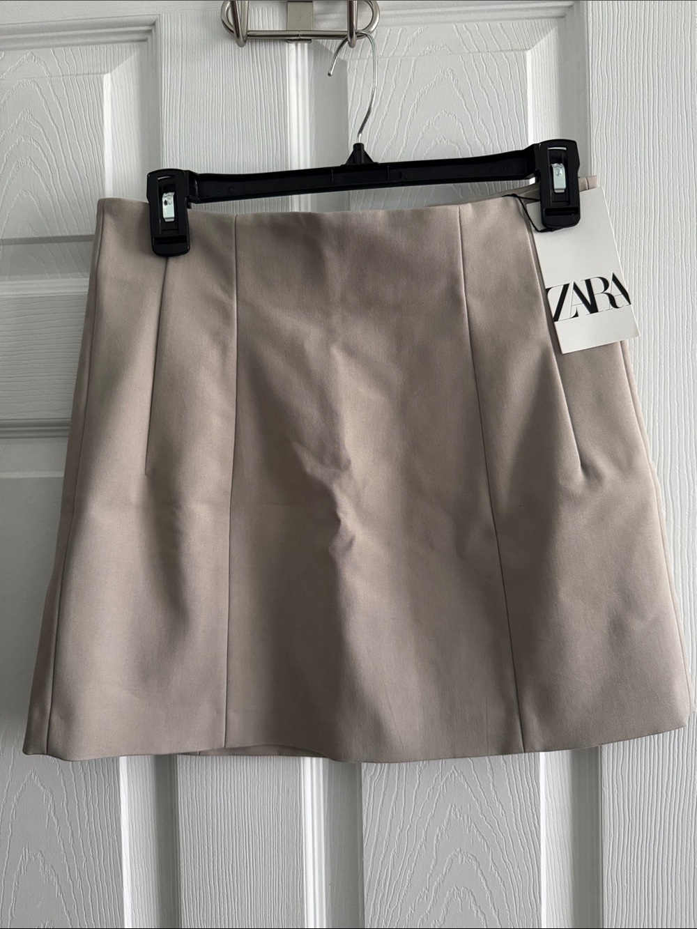 Zara khaki A-Line Mini Skirt